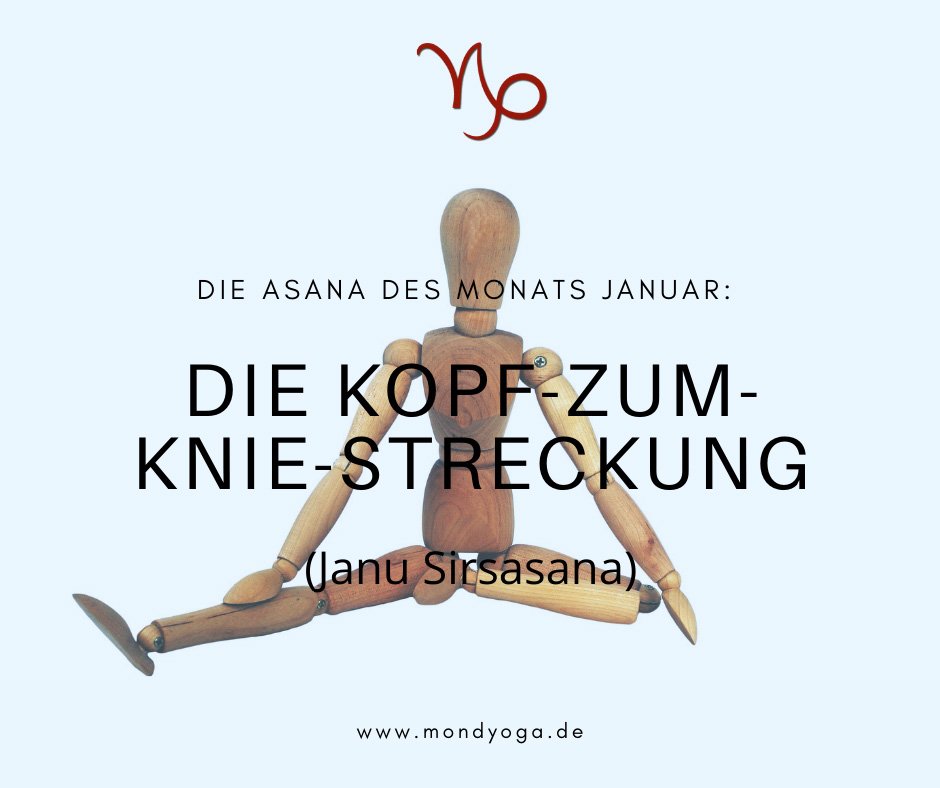 Die Asana des Monats Januar 2021: Kopf-zum-Knie-Streckung