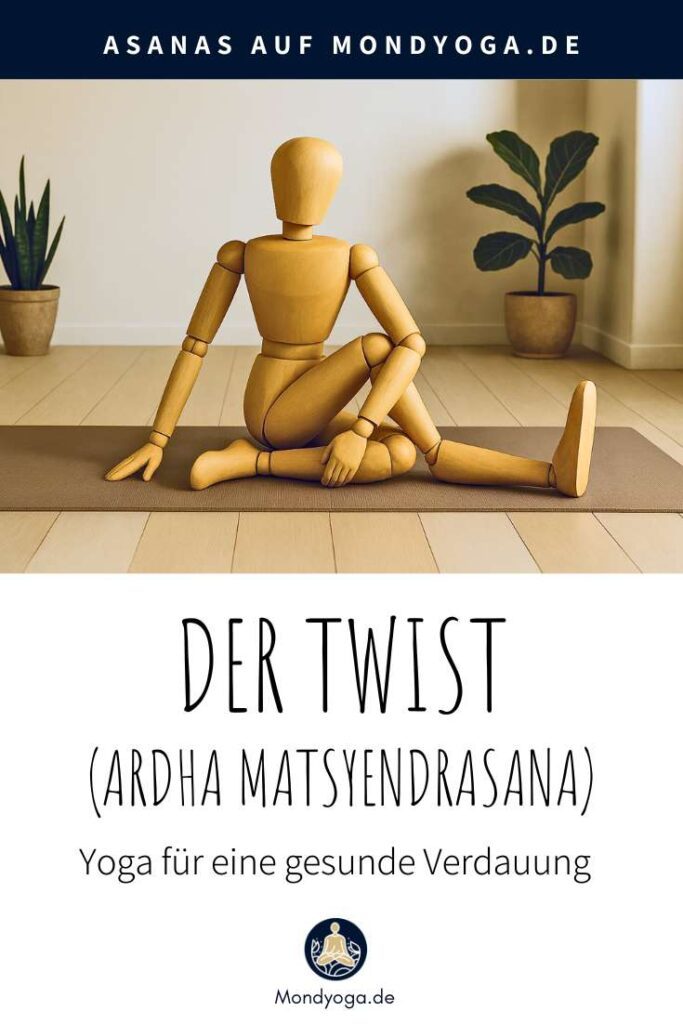Der Twist (Ardha Matsyendrasana) fördert und stärkt die Verdauung und hält die Wirbelsäule gelenkig Twist Ardha Matsyendrasana