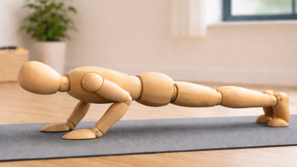 Liegestütz (Chaturanga Dandasana) - Die viergliedrige Stockhaltung