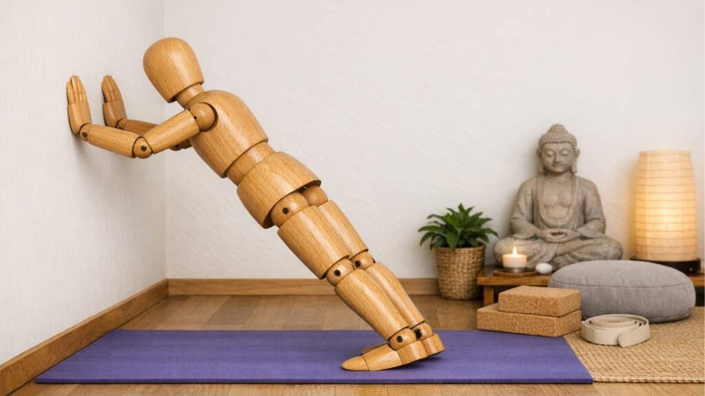 Hand an die Wand (Phalakasana Variation) 