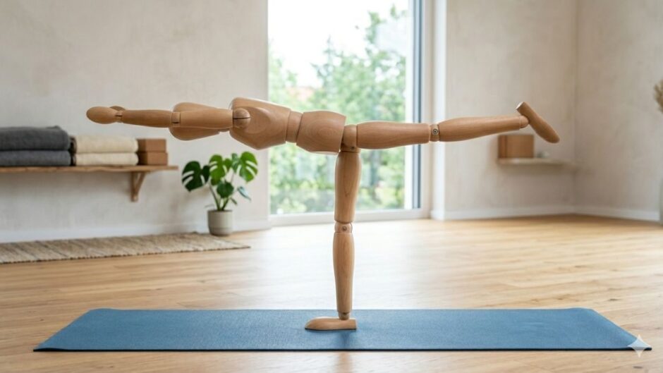 Der Krieger 3 (Virabhadrasana C) und der Flieger (Vimanasana)